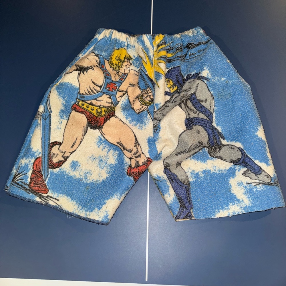 Reworked He-Man blanket shorts